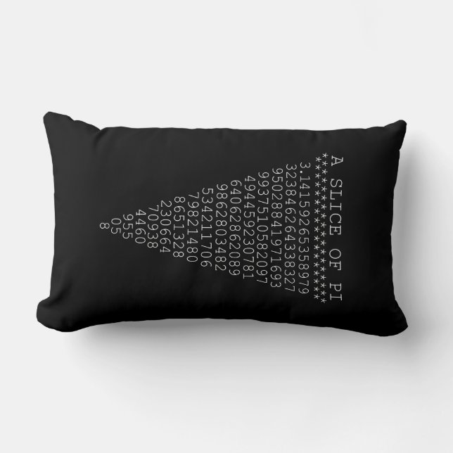 A Whimsical Slice of Pi Lumbar Pillow (Front)