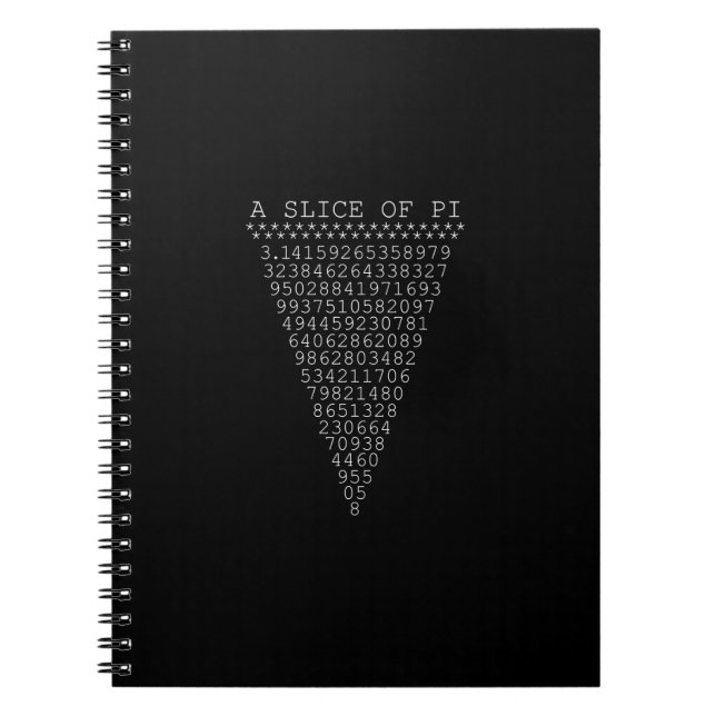 A Whimsical Slice of Pi Notebook (Front)