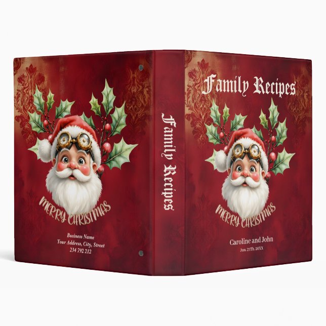 A whimsical steampunk Santa Claus  Binder (Background)
