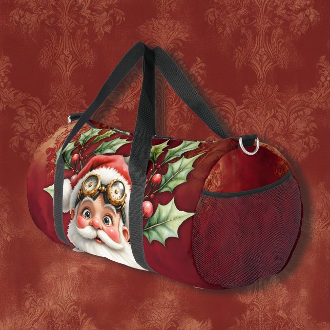 A whimsical steampunk Santa Claus  Duffle Bag (Creator Uploaded)