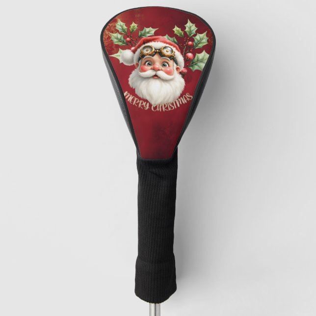 A whimsical steampunk Santa Claus  Golf Head Cover (Front)
