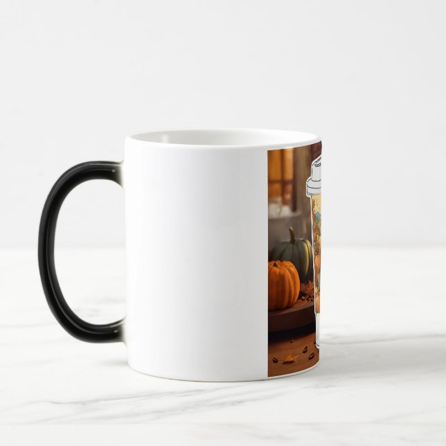 A whimsical sticker illustration of a coffee cup w (Left)