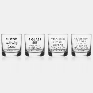 À Whisky 4 x verre Whiskey personnalisé 12 oz