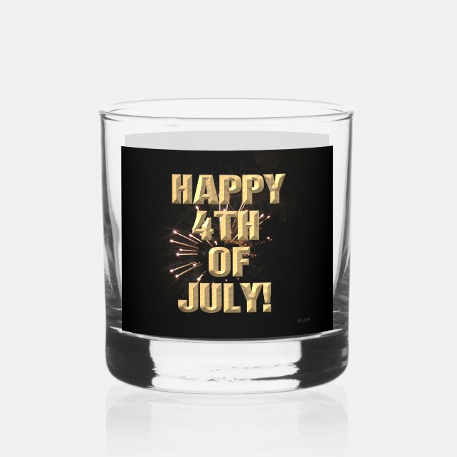 À Whisky Fireworks 5 roches 4 juillet verre (Recto)