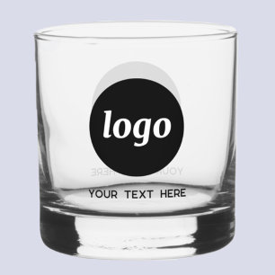 À Whisky Logo simple avec verre commercial promotionnel tex