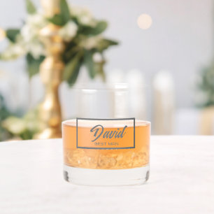 À Whisky Mariage personnalisé gris foncé Meilleur verre hom