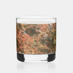 À Whisky Verre Marbré Brun Orange