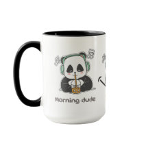 A white and black big size Mug with cute panda