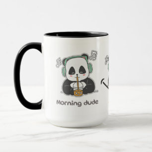 A white and black big size Mug with cute panda