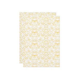 a white and gold wallpaper with a pattern on it invitation
