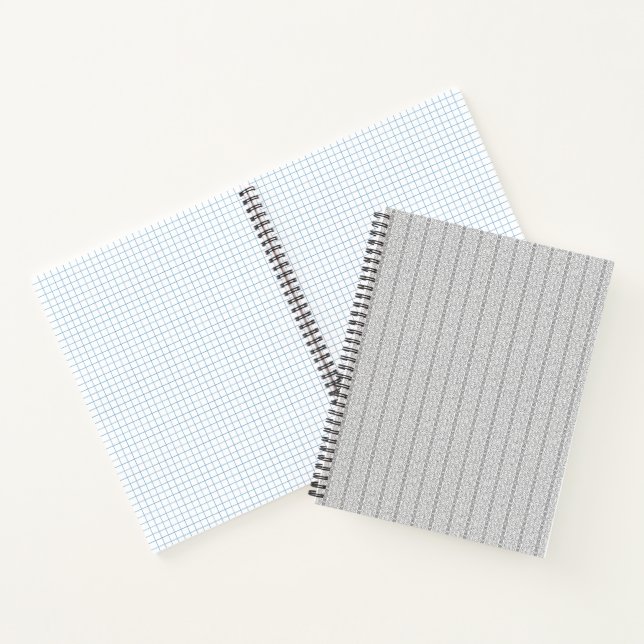 A white and grey geometric pattern fills the image notebook (Inside)