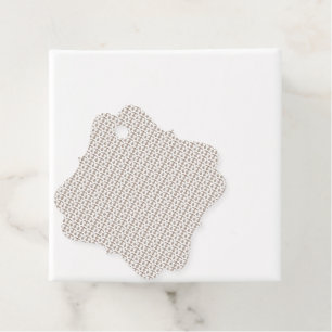 a white background with a brown pattern on it favour tags
