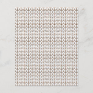 a white background with a brown pattern on it flyer