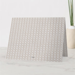 a white background with a brown pattern on it thank you card