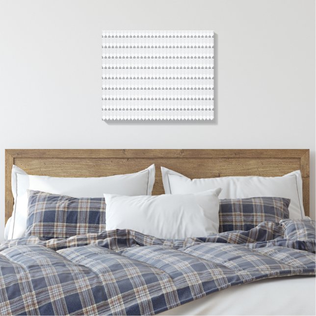  a white background with a pattern of circles canvas print (Insitu(Bedroom))
