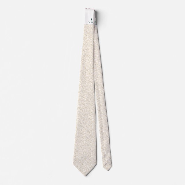 a white background with a pattern of small dots tie (Front)
