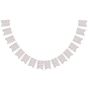 a white background with a red pattern on it bunting flags