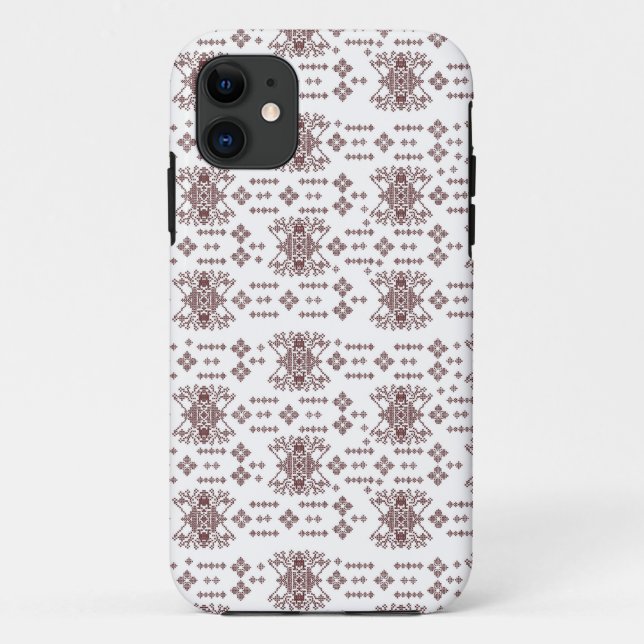  a white background with a red pattern on it Case-Mate iPhone case (Back)