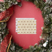  a white background with a red pattern on it