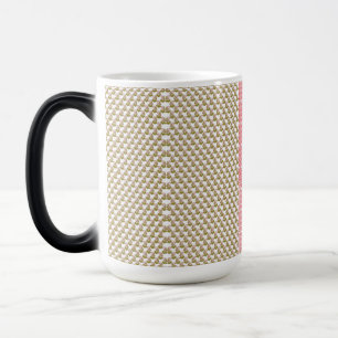 a white background with green leaves on it magic mug