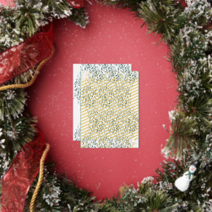 a white background with lots of drops of water foil holiday postcard