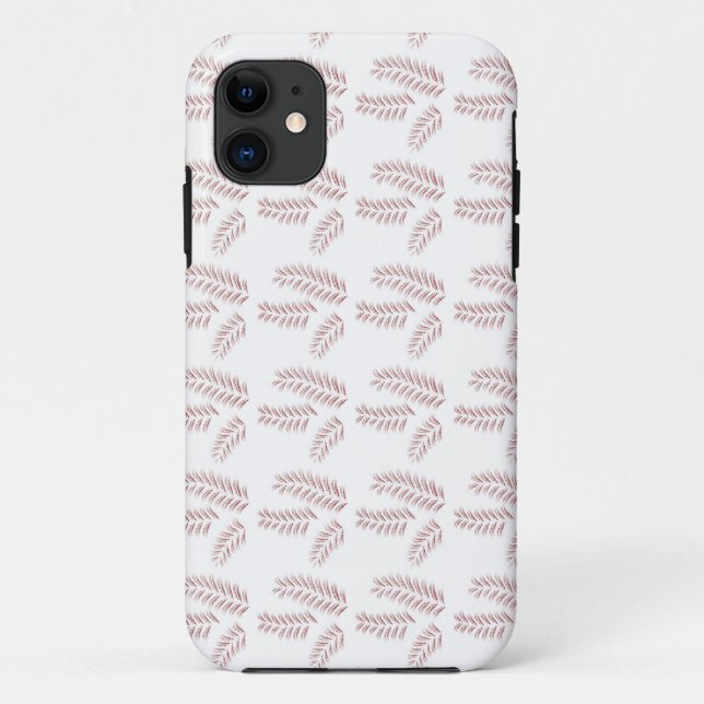 a white background with pink leaves on it Case-Mate iPhone case (Back)