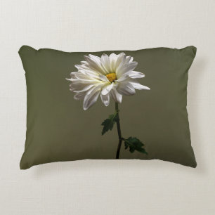 A White Daisy Accent Pillow