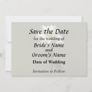 A White Daisy Save The Date