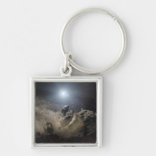 A white dwarf star keychain