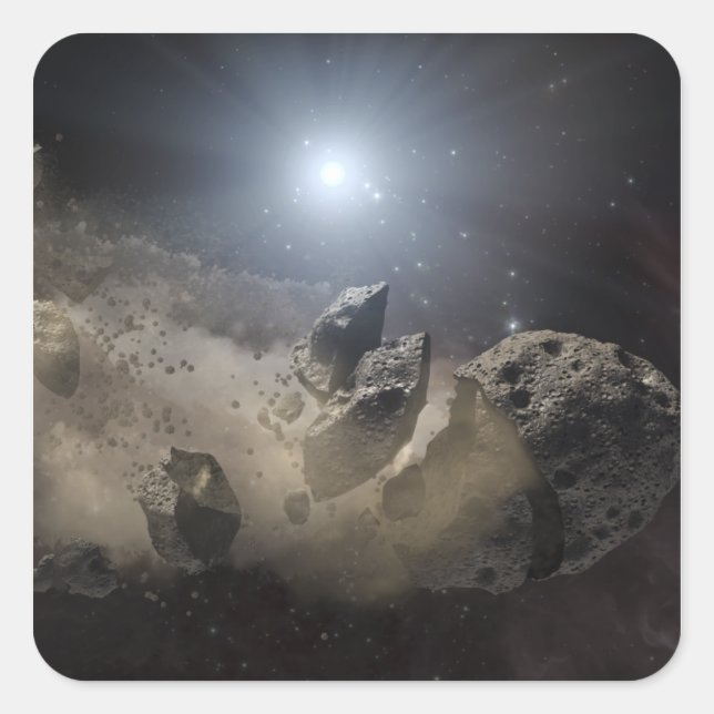 A white dwarf star square sticker (Front)