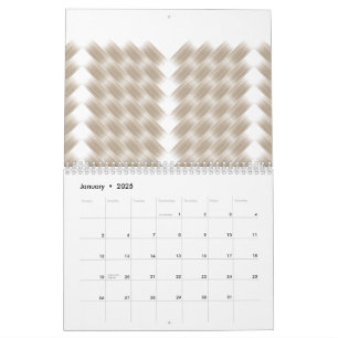 A white, equilateral triangle centred on a plain calendar