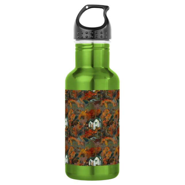 A White House & Autumn Trees 532 Ml Water Bottle (Front)