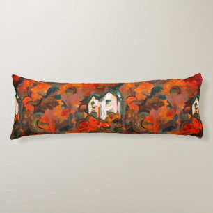 A White House & Autumn Trees Body Pillow