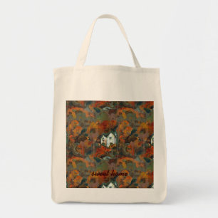 A White House & Autumn Trees Tote Bag