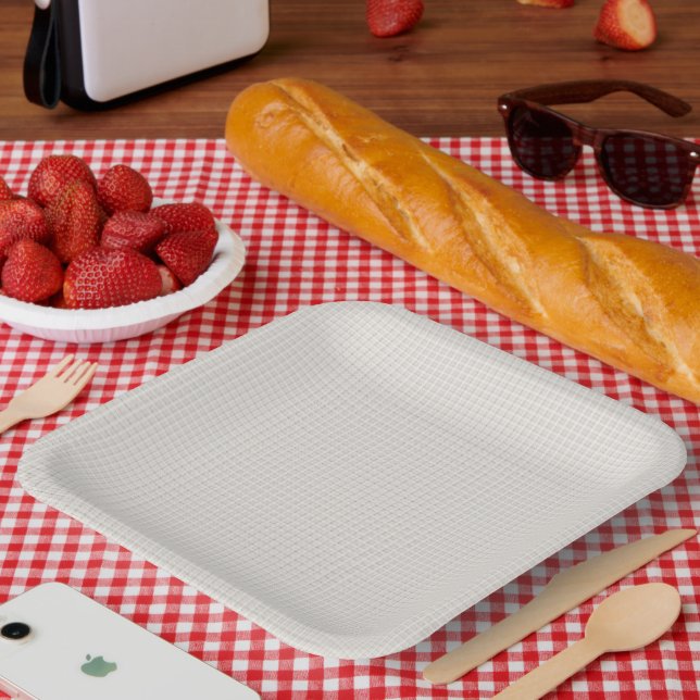 A white shape optimized in design, showcasing clea paper plate (Picnic)