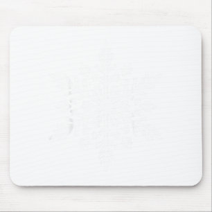 A White Snowflake  Mouse Pad