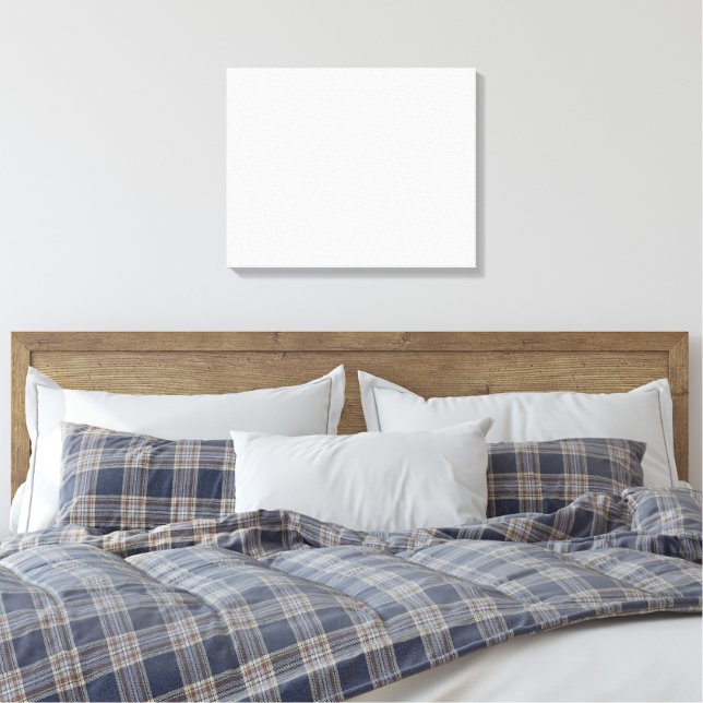 A white square enclosed by a distinct black border canvas print (Insitu(Bedroom))