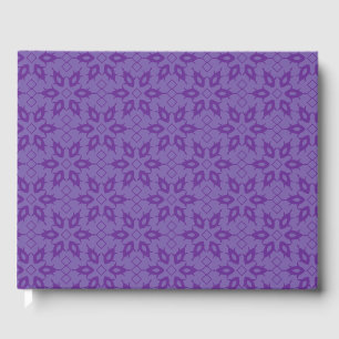 A white wrapping paper with a repeating pattern of guest book