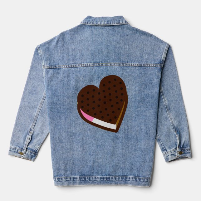A Whole Snack Ice Cream Sandwich Denim Jacket (Back)