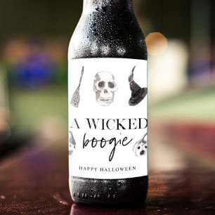 A Wicked Boogie Happy Halloween Beer Bottle Label