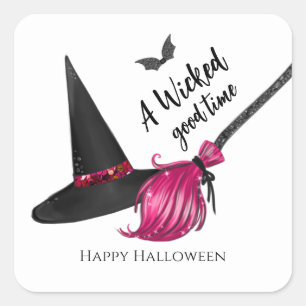 A Wicked Good Time Happy Halloween Square Sticker