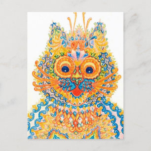 A Wide Eyed Cat, Louis Wain Postcard