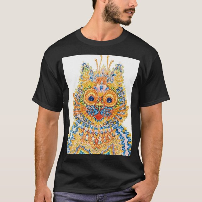 A Wide Eyed Cat, Louis Wain T-Shirt (Front)