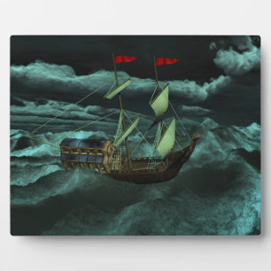 A Wild and Stormy Sea Photo Plaque