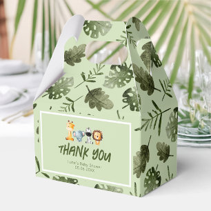 A Wild One Is On The Way Safari Baby Shower Gable Favor Box