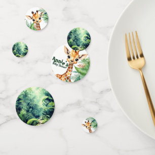 A Wild One Safari Baby Shower African Jungle Green Confetti