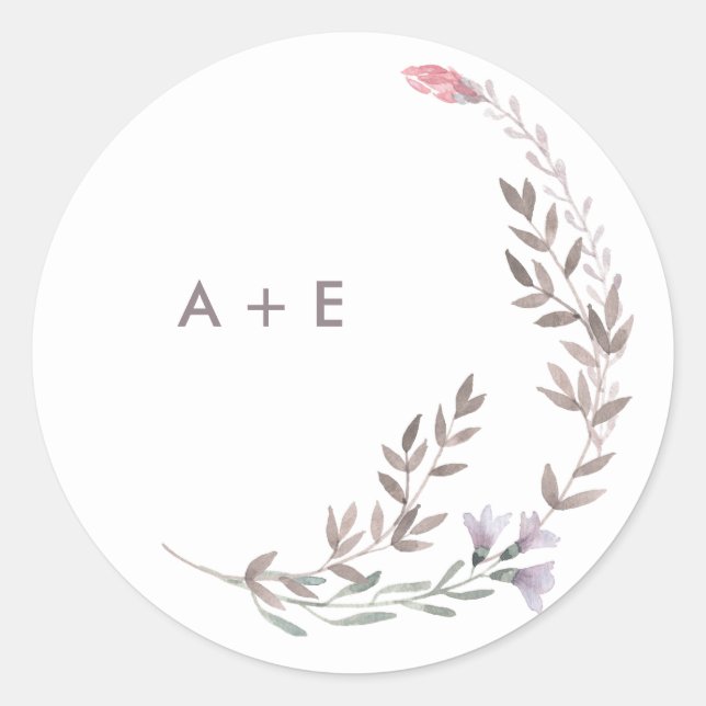 A Wildflower Wedding Classic Round Sticker (Front)