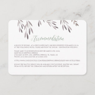 A Wildflower Wedding Hotel Enclosure Card