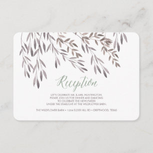 A Wildflower Wedding Reception Enclosure Card
