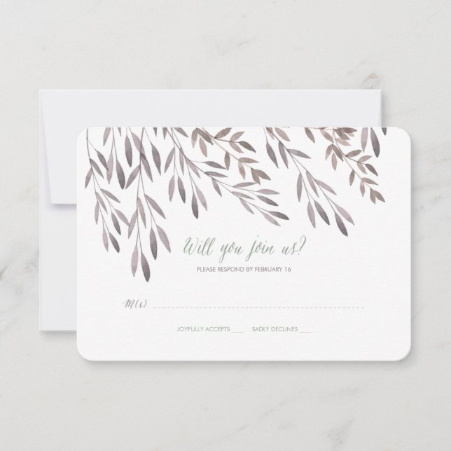 A Wildflower Wedding RSVP (Front)